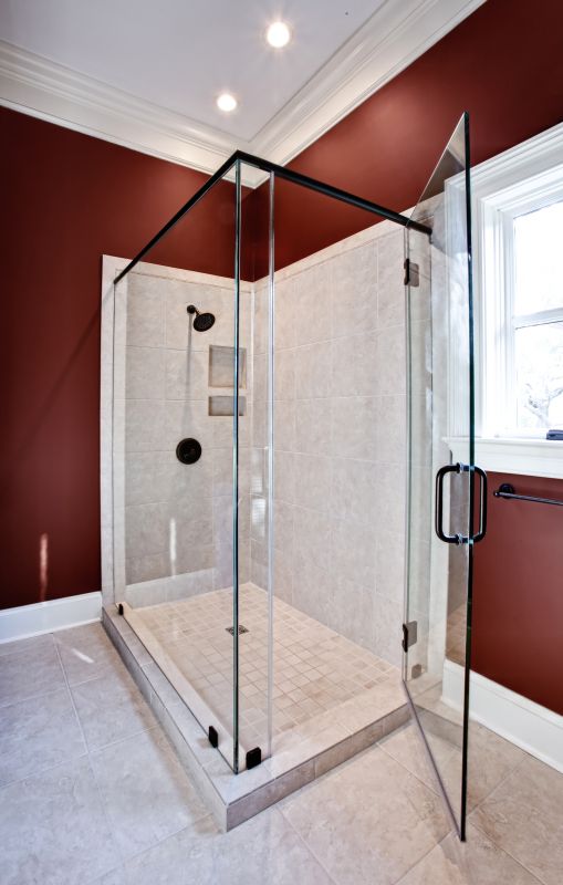 Elegant Glass Shower with Frame