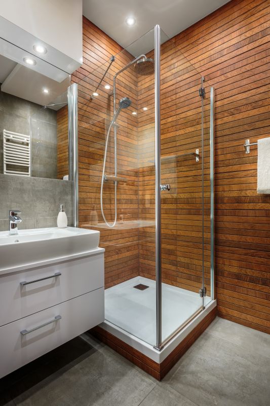 Contemporary Shower with Glass Walls