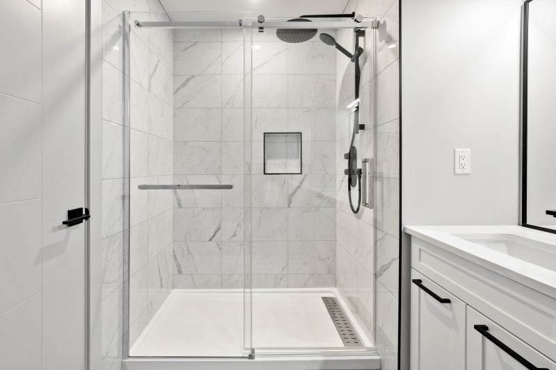 Compact Shower with Glass Doors